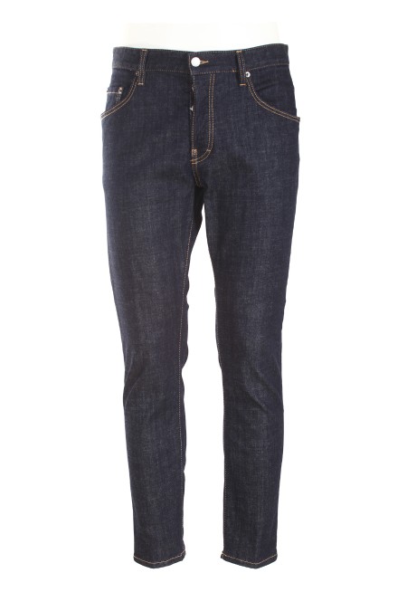 Shop DSQUARED2  Jeans: DSQUARED2 jeans in denim in cotone elasticizzato.
Modello Skater.
Vestibilità skinny.
Salpa "DSQUARED2" in pelle.
Chiusura con bottoni.
Composizione: 99% cotone 1% elastan.
Made in Italia.. S74LB1302 S30664-470